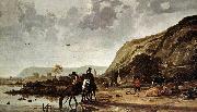 CUYP, Aelbert Large River Landscape with Horsemen fdg oil painting artist